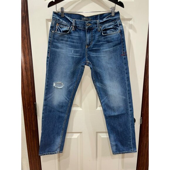 Level 99 Womens Distressed Blue Denim Jeans Size 28 100% Cotton Made In USA - Picture 1 of 6